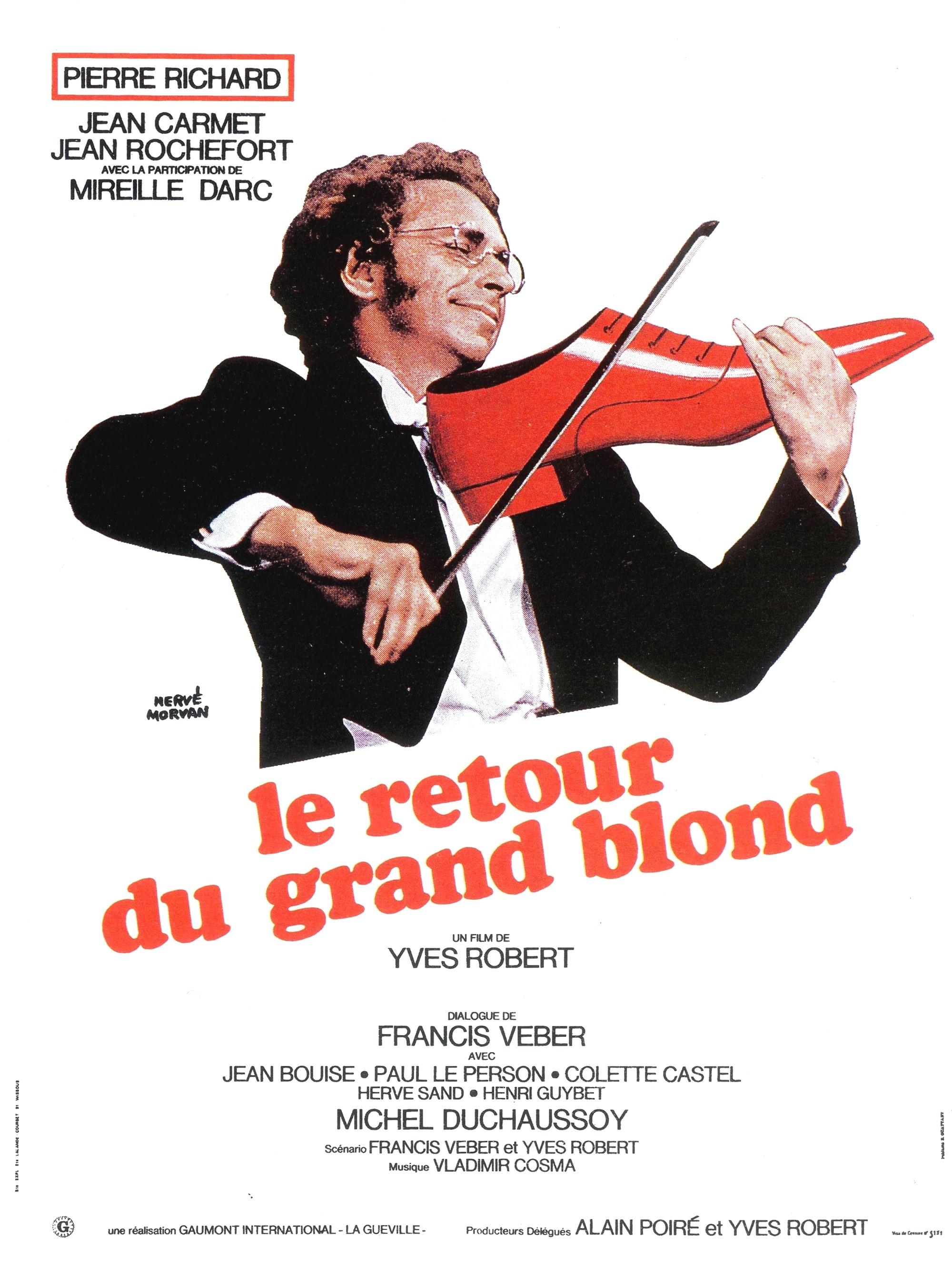 Пьер ришар зонтик. Пьер Ришар блондин в черном ботинке. Le retour du Grand blond 1974.